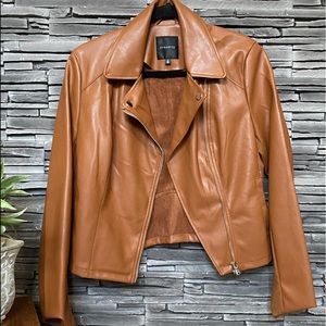 DYNAMITE VEGAN LEATHER MOTO JACKET